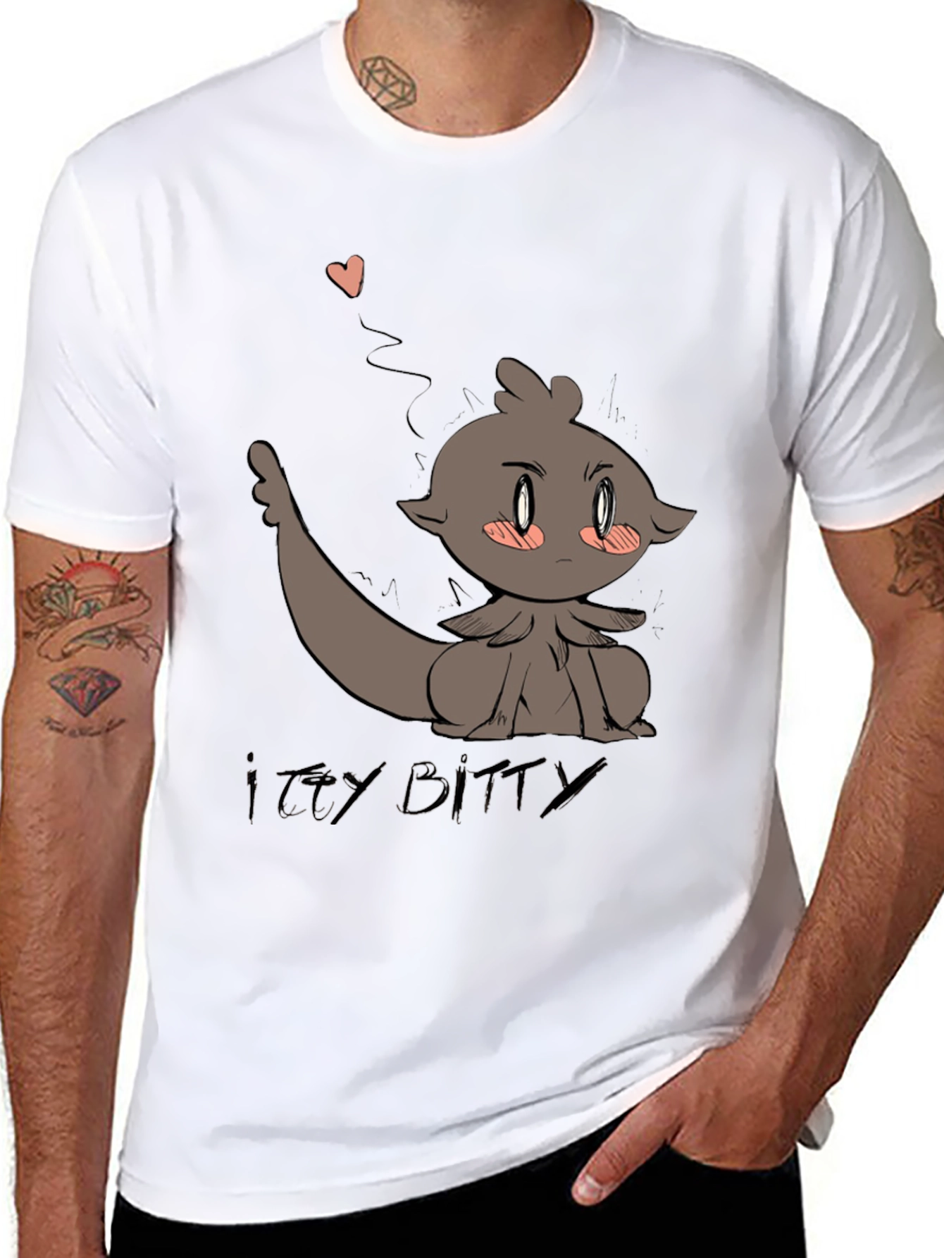 Camiseta Negra con Diseño Animado Itzy Bitty