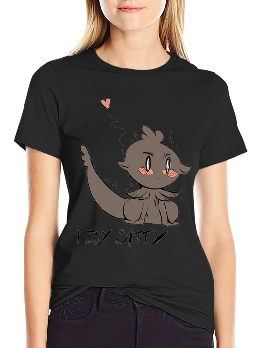 Camiseta Negra con Diseño Animado Itzy Bitty