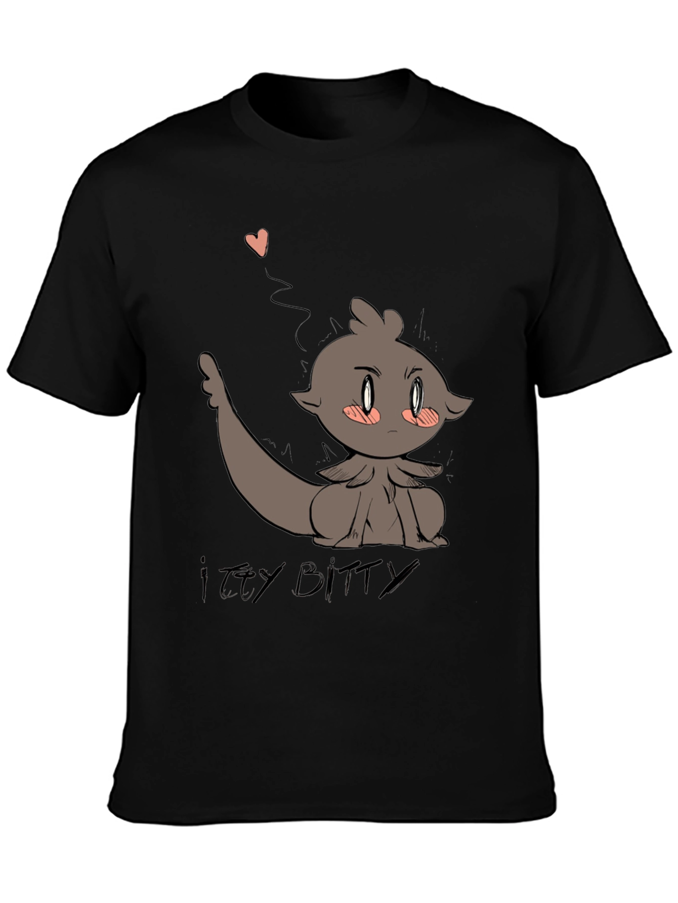 Camiseta Negra con Diseño Animado Itzy Bitty