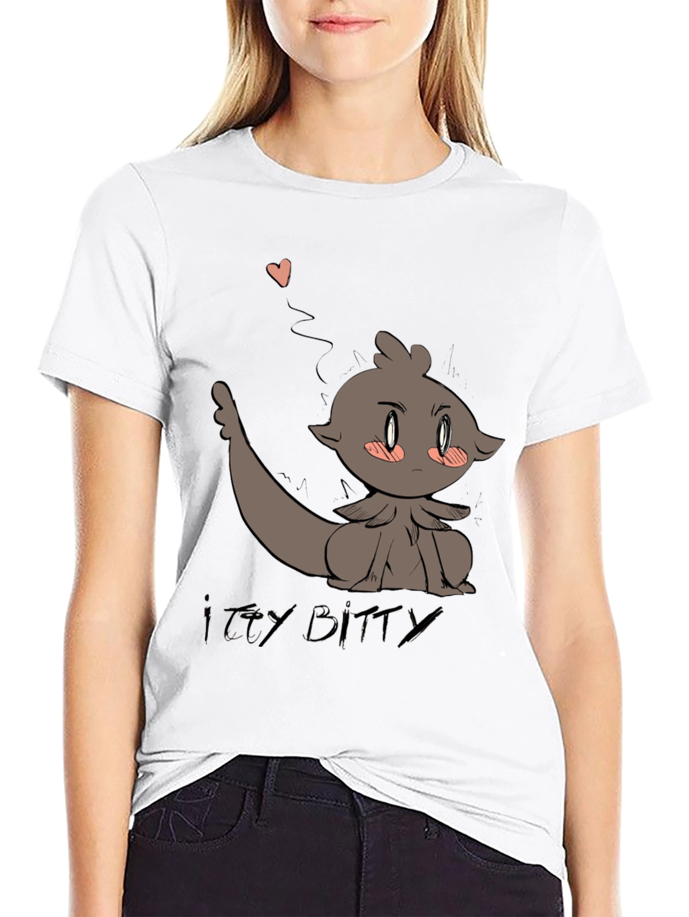 Camiseta Negra con Diseño Animado Itzy Bitty
