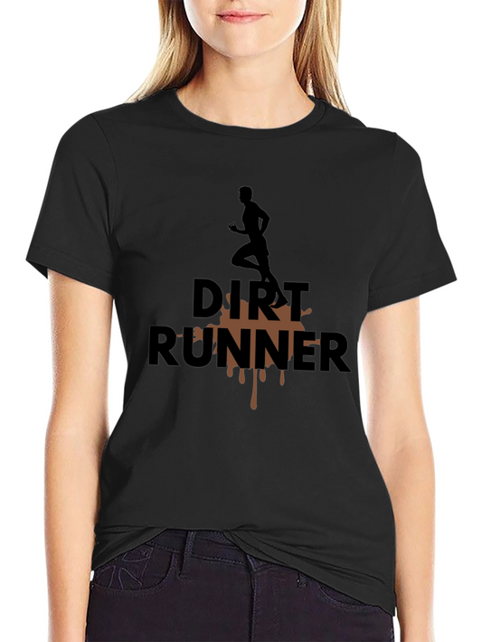 Camiseta Negra Dirt Runner para Correr en la Naturaleza