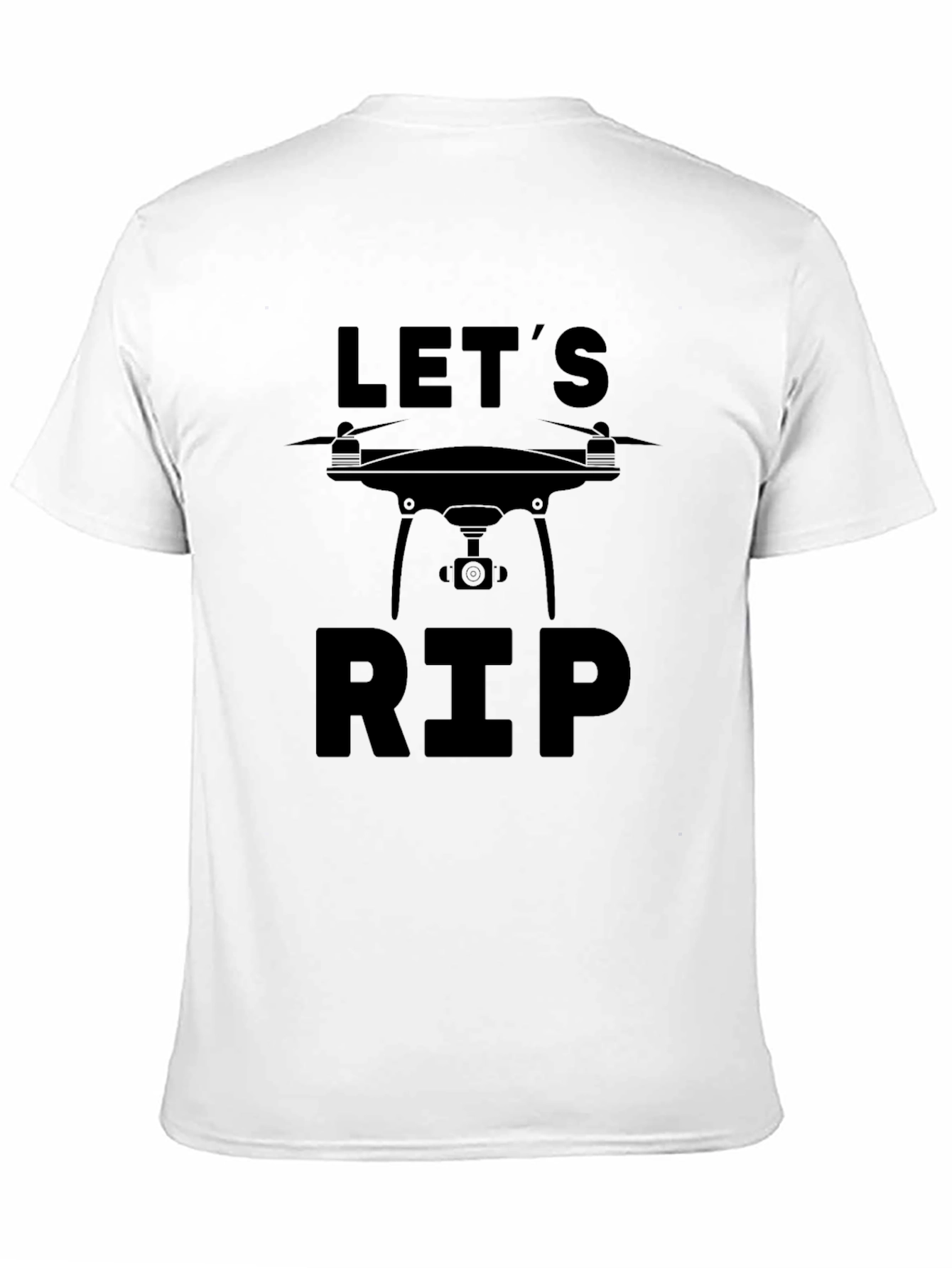 Camiseta Negra Lets RIP para Amantes de Drones