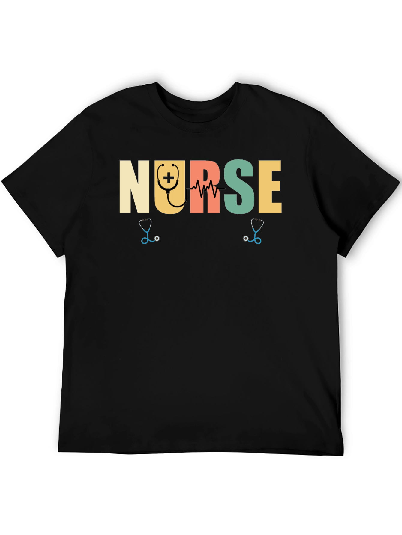Camiseta Negra Nurse para Enfermeras