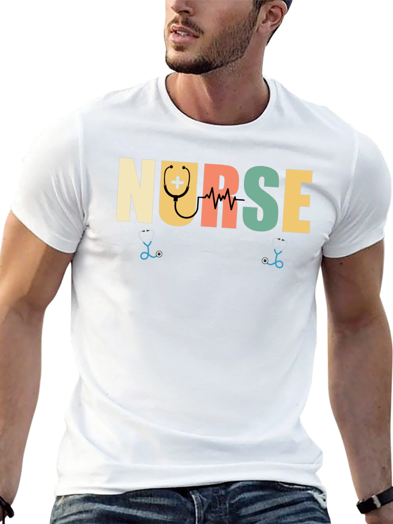Camiseta Negra Nurse para Enfermeras