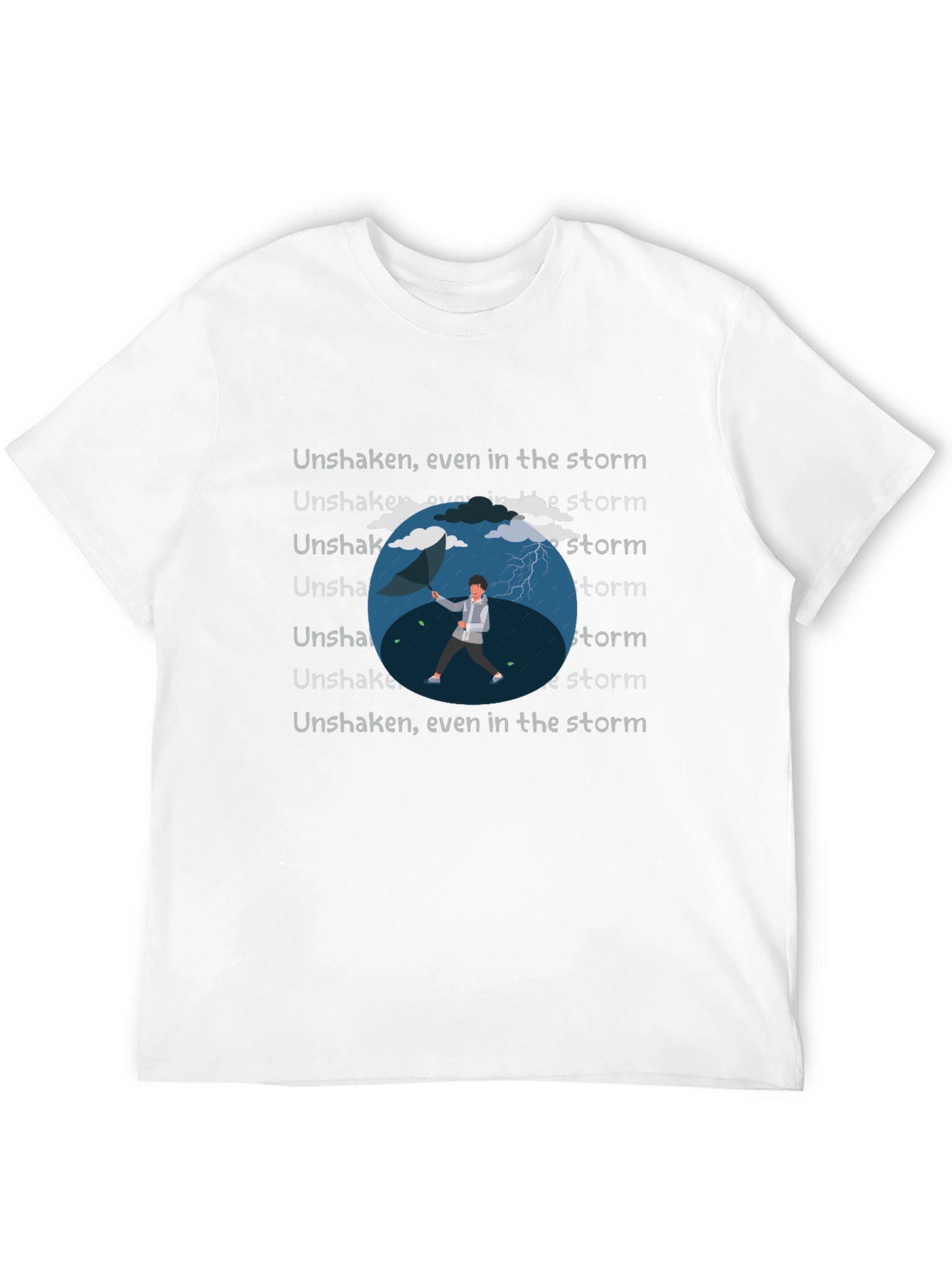 Camiseta Negra con Diseño de Lluvia