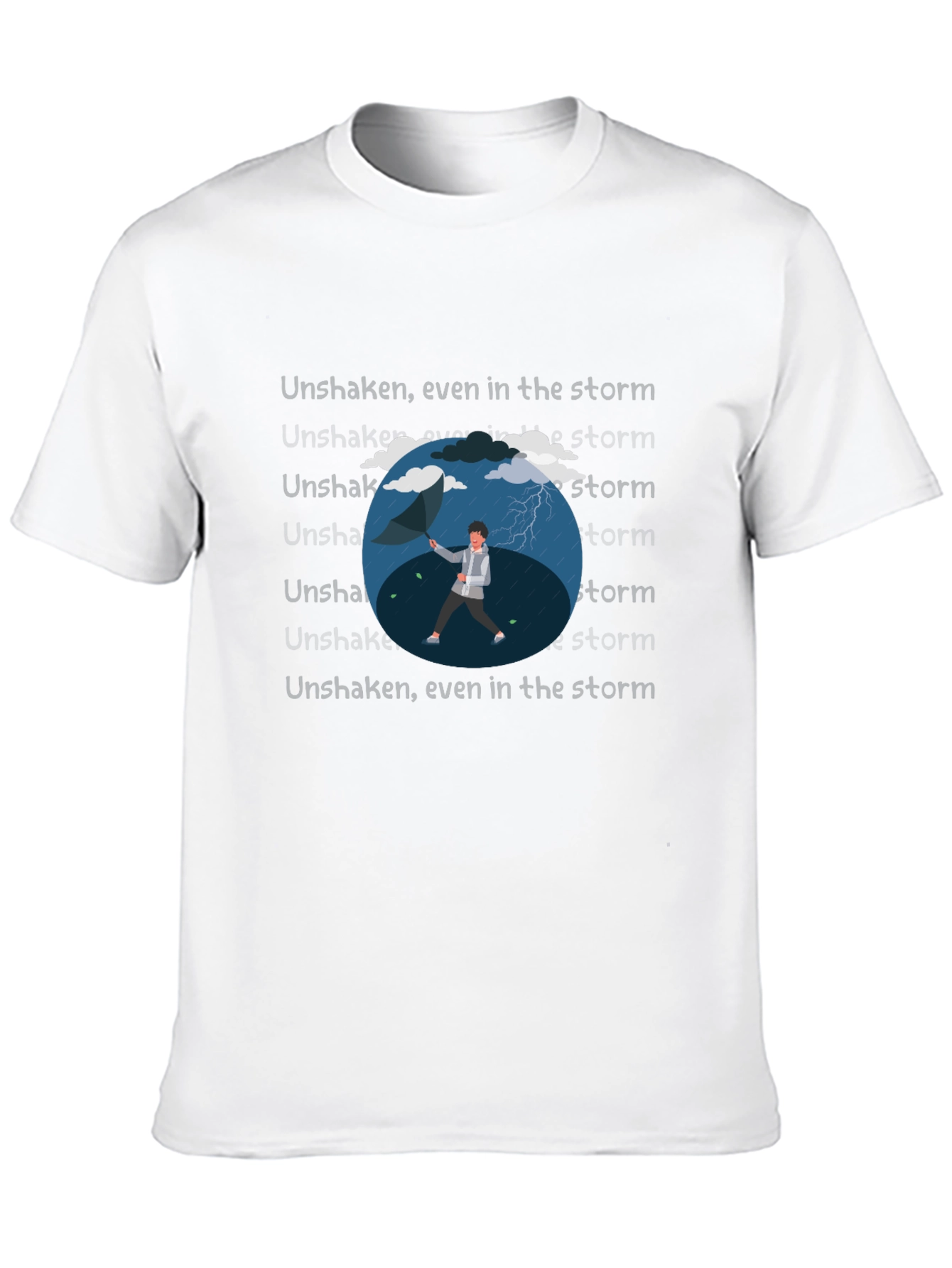 Camiseta Negra con Diseño de Lluvia