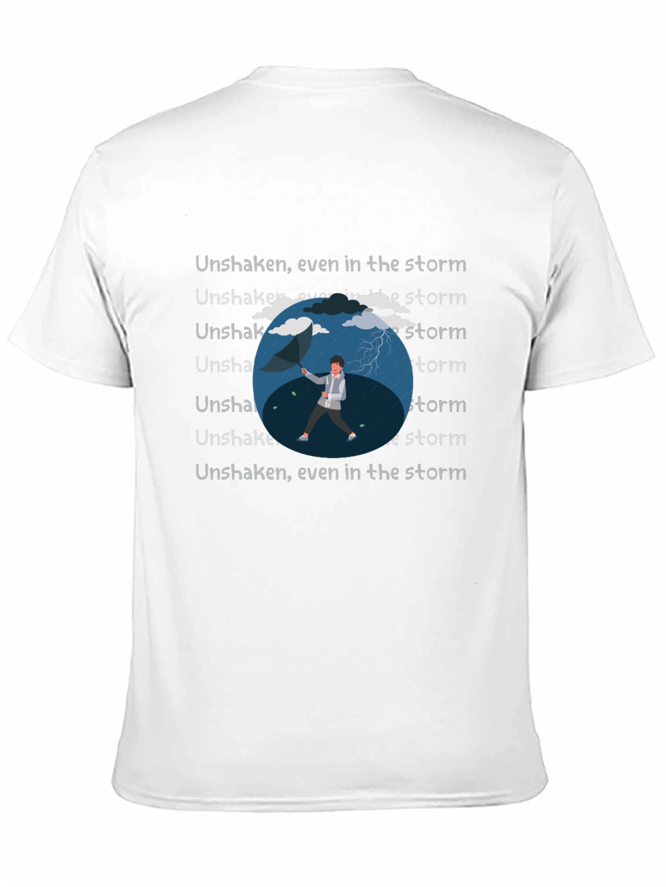 Camiseta Negra con Diseño de Lluvia