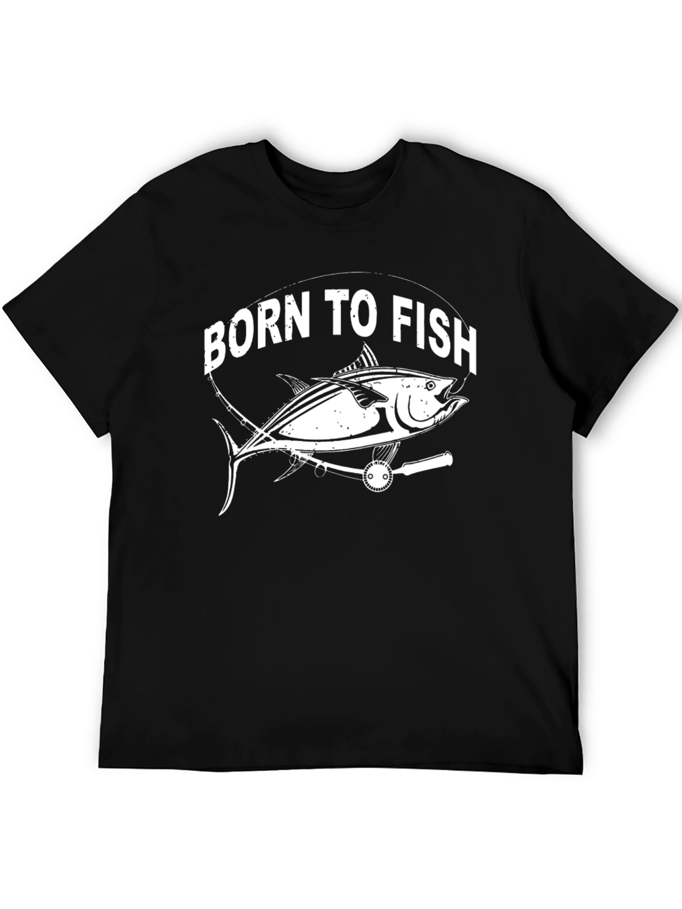 Camiseta Negra Born To Fish Pescado