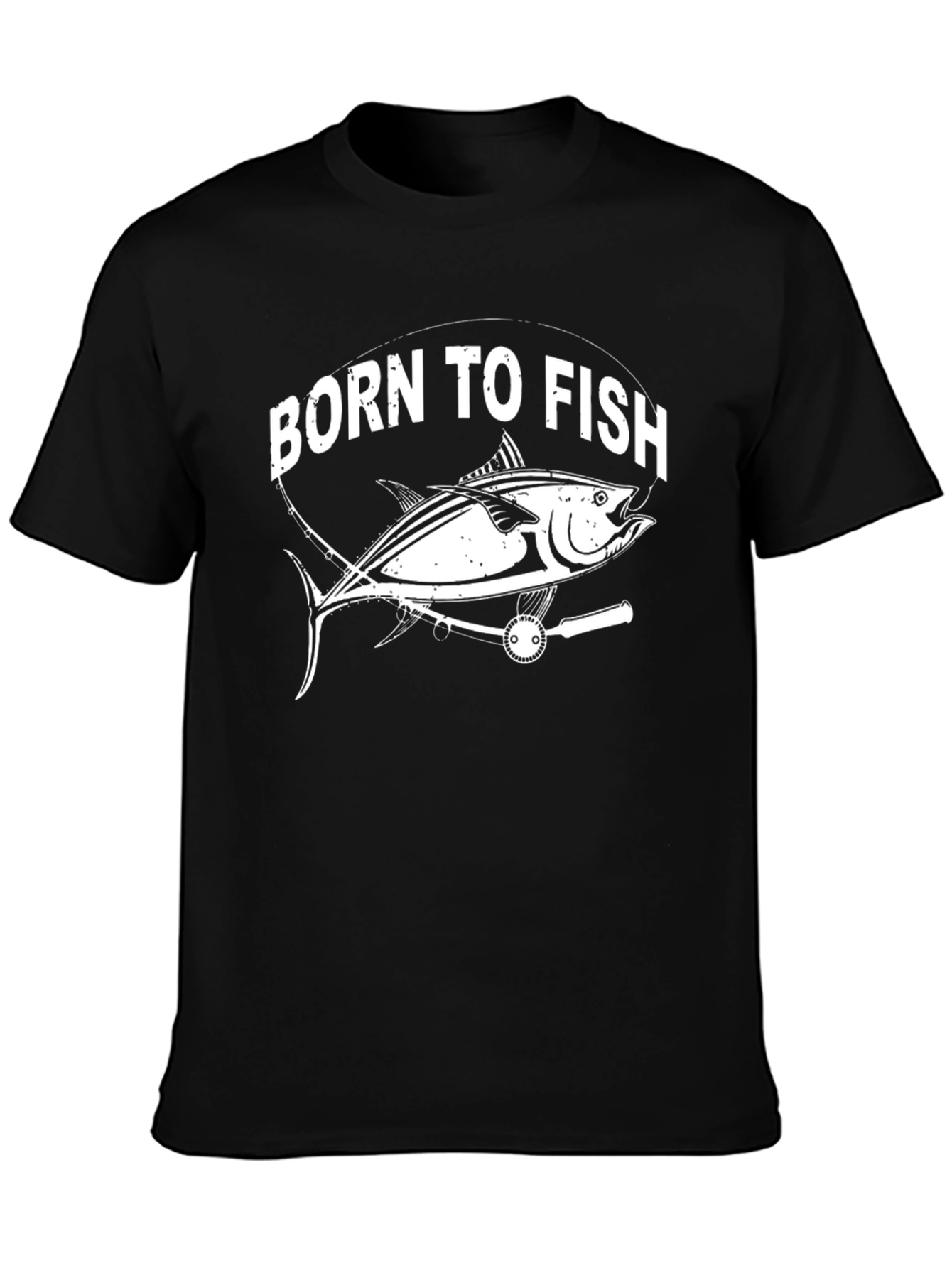 Camiseta Negra Born To Fish Pescado