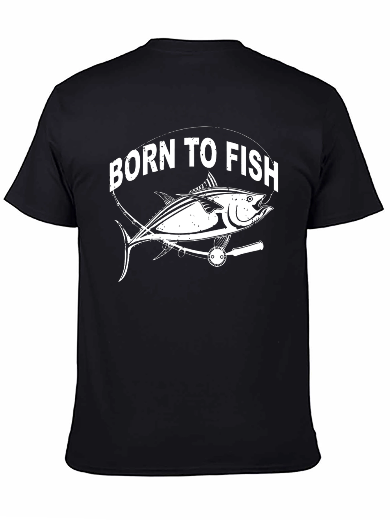 Camiseta Negra Born To Fish Pescado