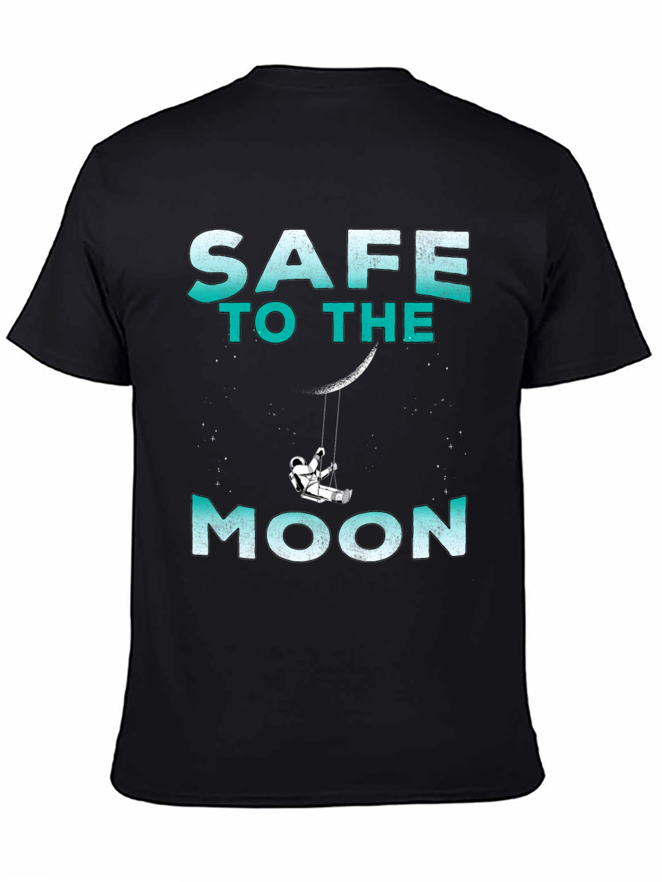 Camiseta Negra Safe to the Moon Unisex