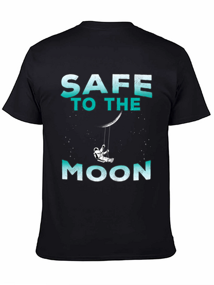 Camiseta Negra Safe to the Moon Unisex