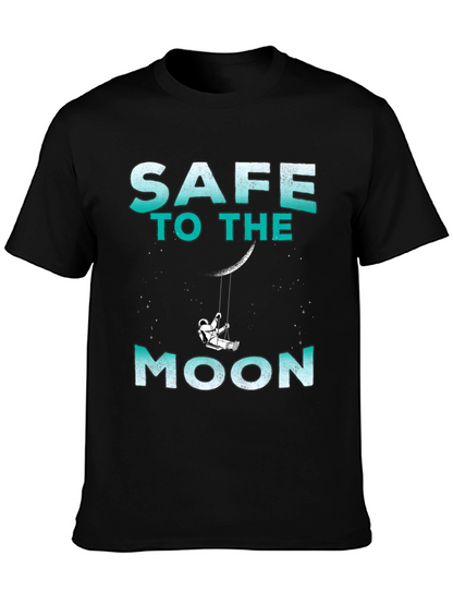 Camiseta Negra Safe to the Moon Unisex
