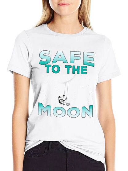 Camiseta Negra Safe to the Moon Unisex