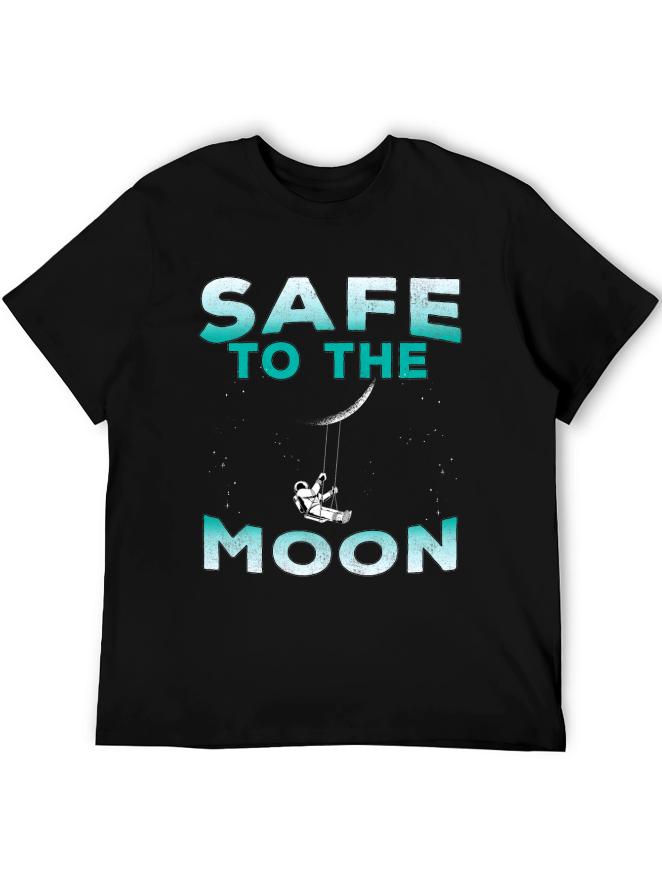 Camiseta Negra Safe to the Moon Unisex