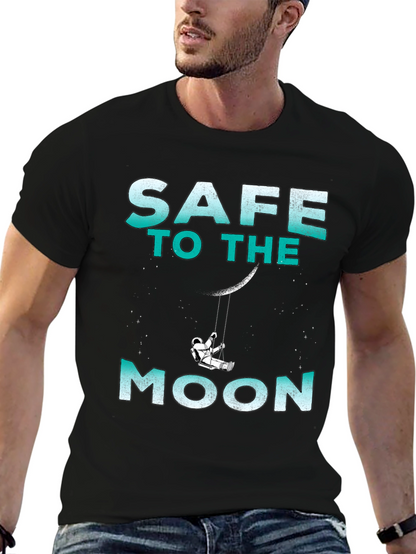 Camiseta Negra Safe to the Moon Unisex