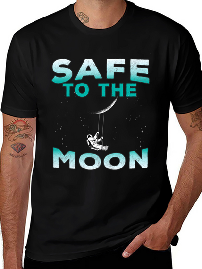 Camiseta Negra Safe to the Moon Unisex