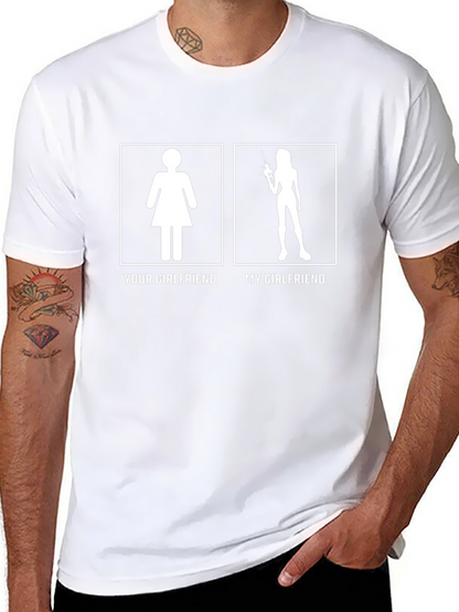 Camiseta Divertida: Mi Novia vs Tu Novia