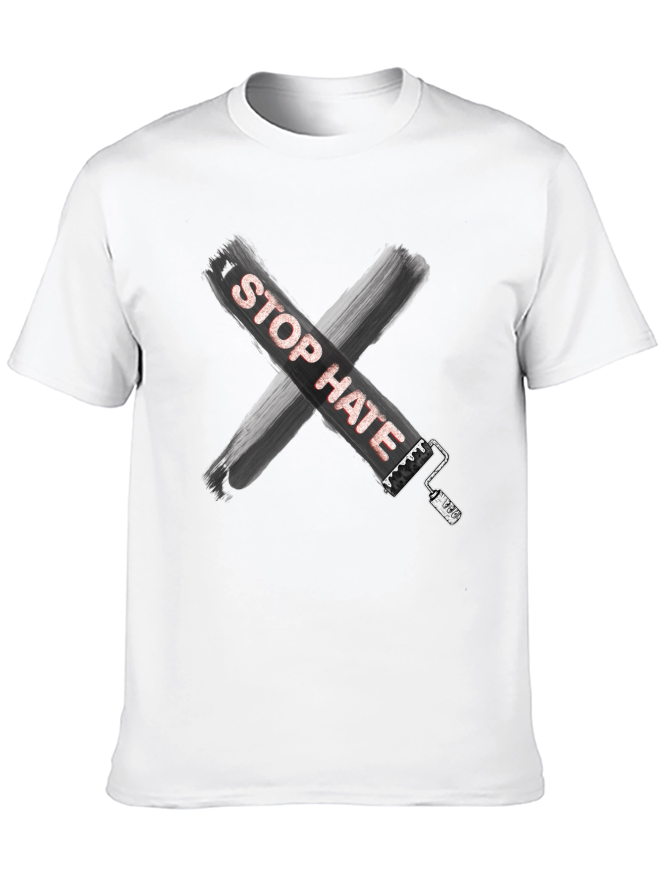 Camiseta Stop Hate Unisex Casual Algodón