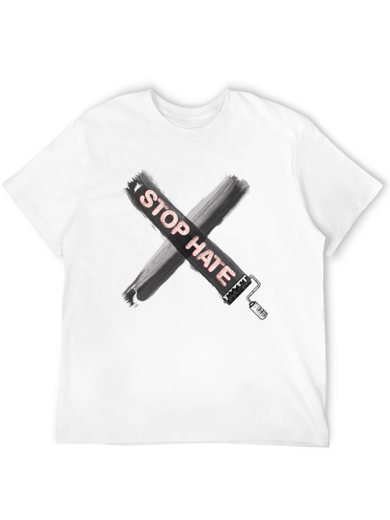 Camiseta Stop Hate Unisex Casual Algodón