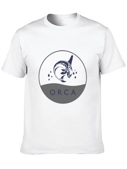 Camiseta Negra con Diseño de Orca Tribal