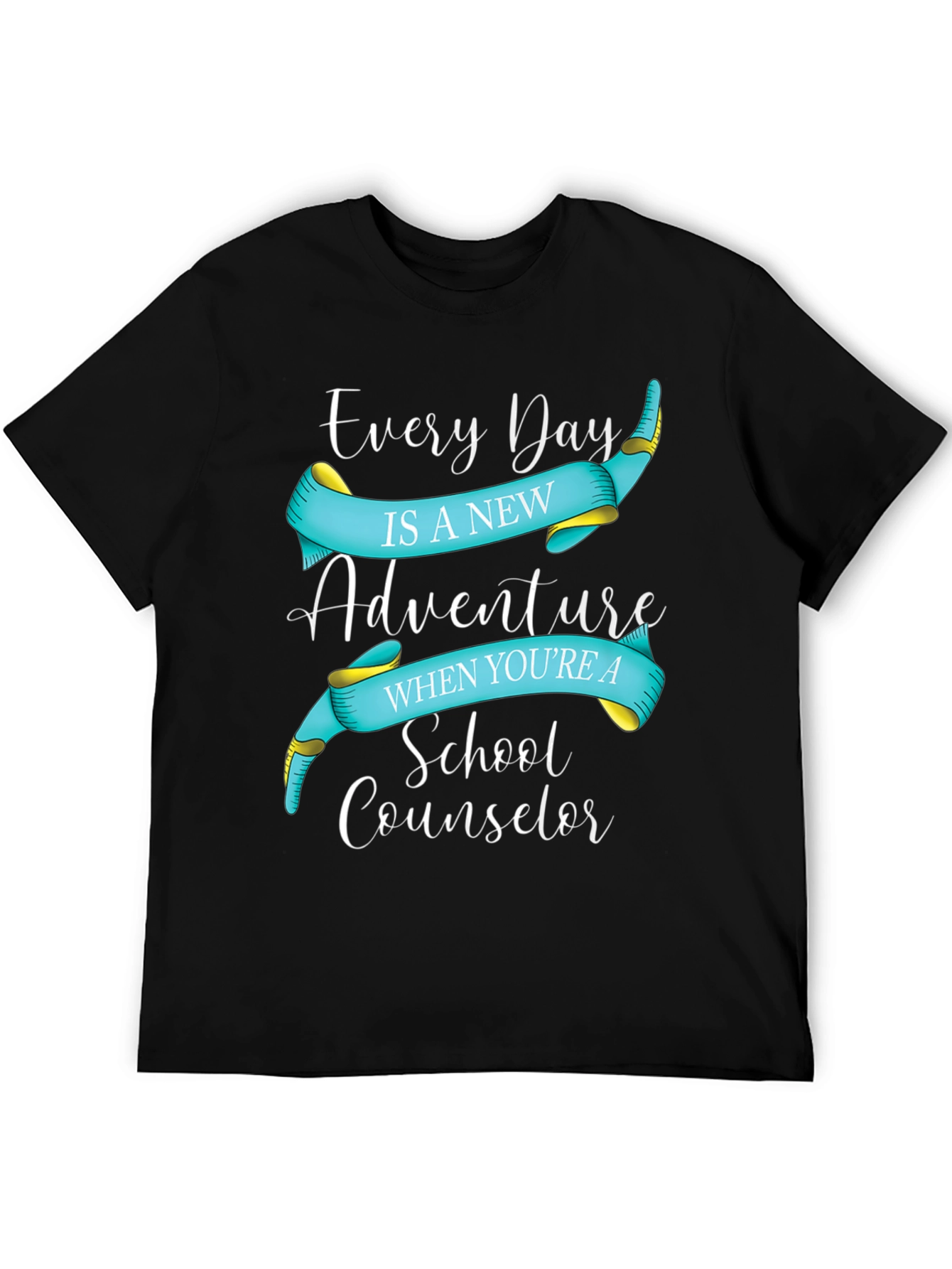 Camiseta Negra Aventura de Consejero Escolar