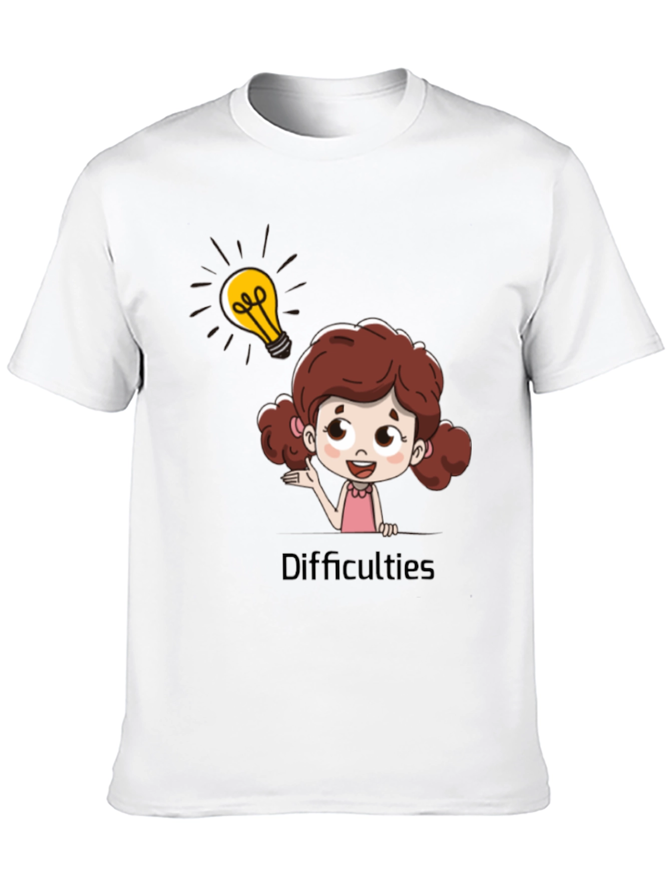 Camiseta Negra Estampada Girl Idea