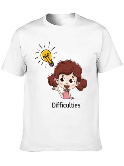 Camiseta Negra Estampada Girl Idea