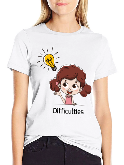 Camiseta Negra Estampada Girl Idea