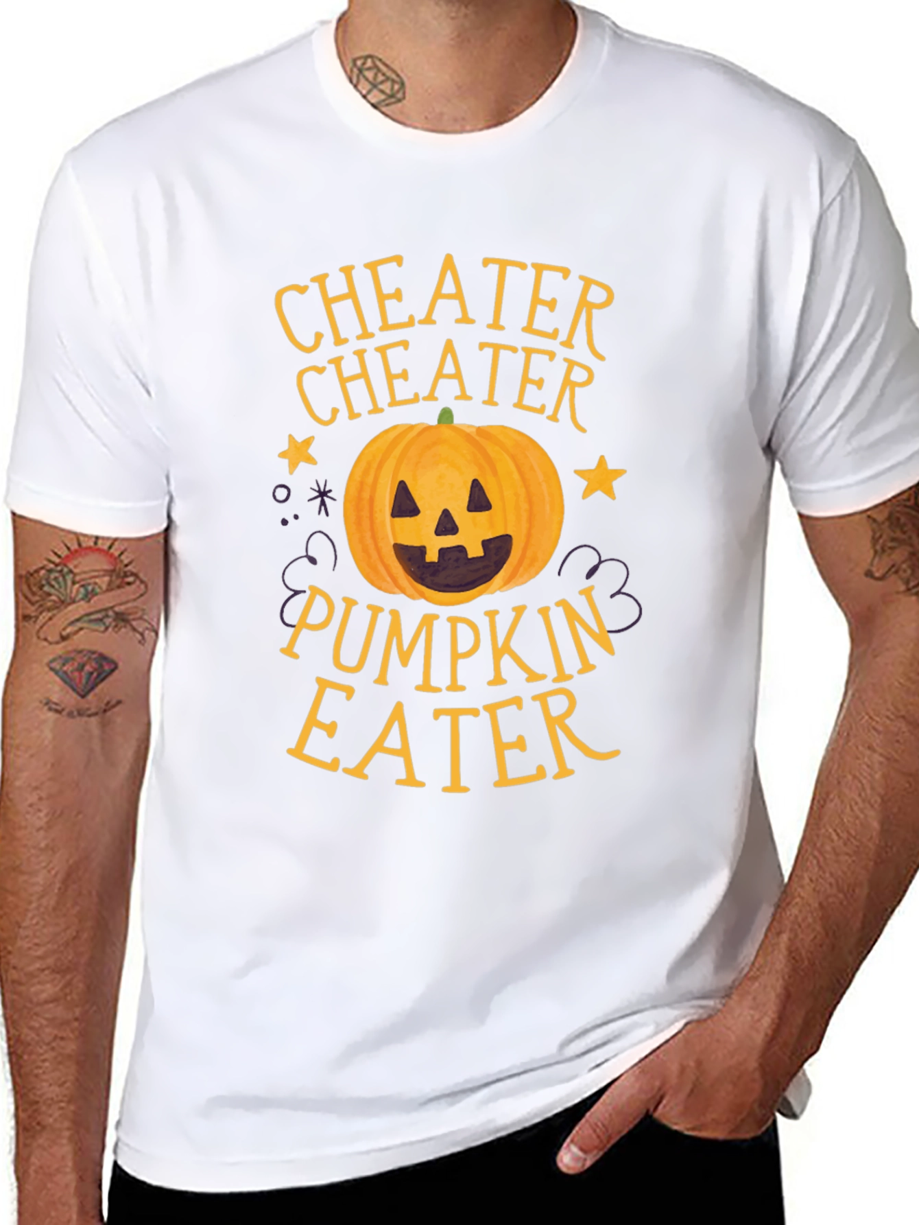 Camiseta Negra Cheater Pumpkin Eater Halloween
