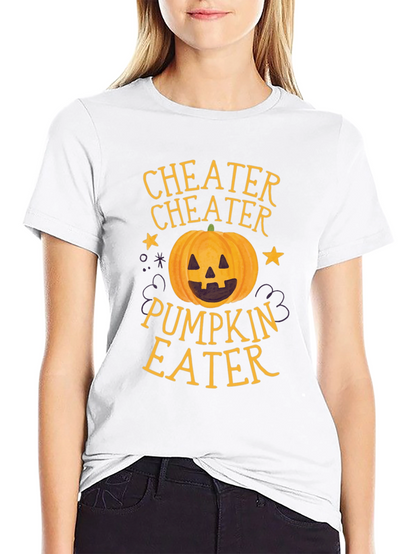 Camiseta Negra Cheater Pumpkin Eater Halloween