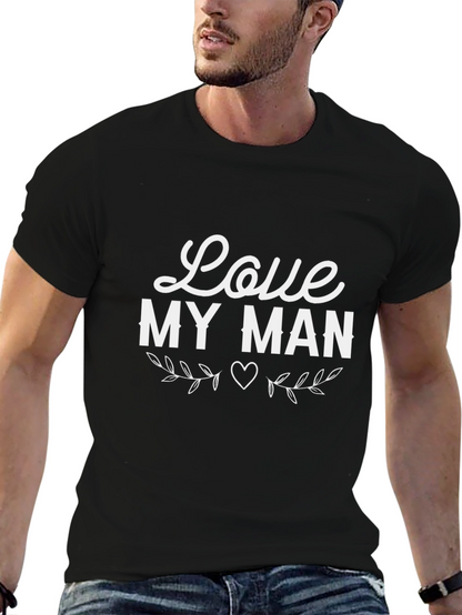 Camiseta Negra Love My Man para Hombre