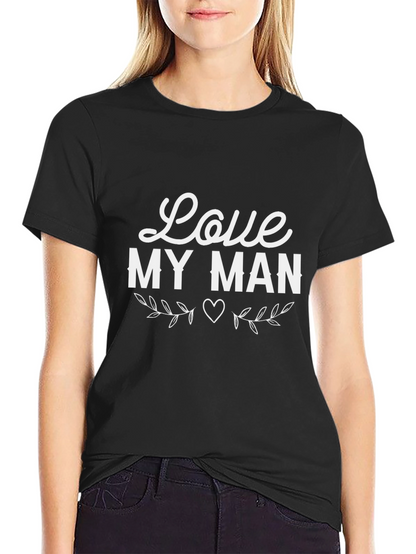 Camiseta Negra Love My Man para Hombre