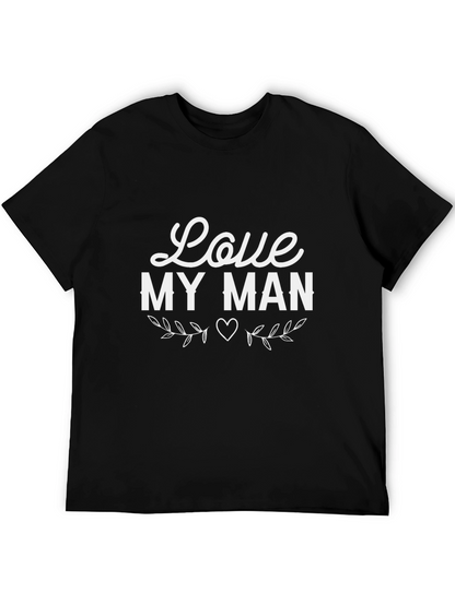 Camiseta Negra Love My Man para Hombre