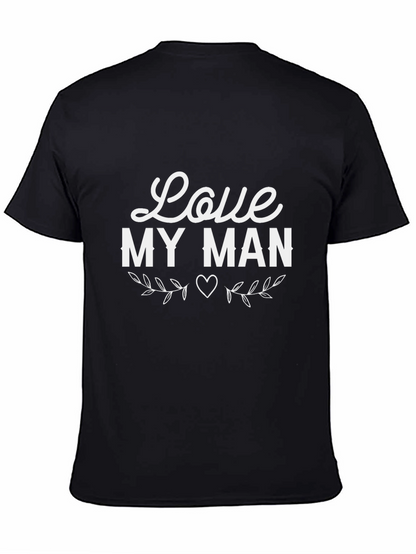 Camiseta Negra Love My Man para Hombre