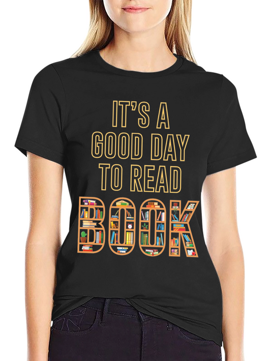 Camiseta Negra: Día Perfecto para Leer