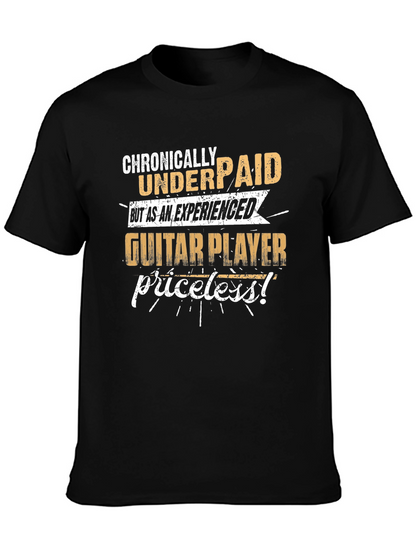 Camiseta Negra: Guitarrista Experimentado - ¡Invaluable!