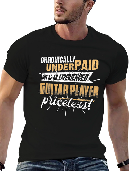 Camiseta Negra: Guitarrista Experimentado - ¡Invaluable!
