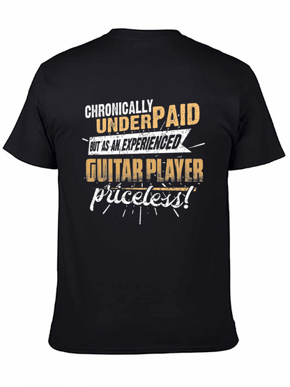 Camiseta Negra: Guitarrista Experimentado - ¡Invaluable!
