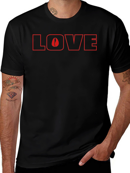 Camiseta Negra Love con Diseño de Columna Vertebral