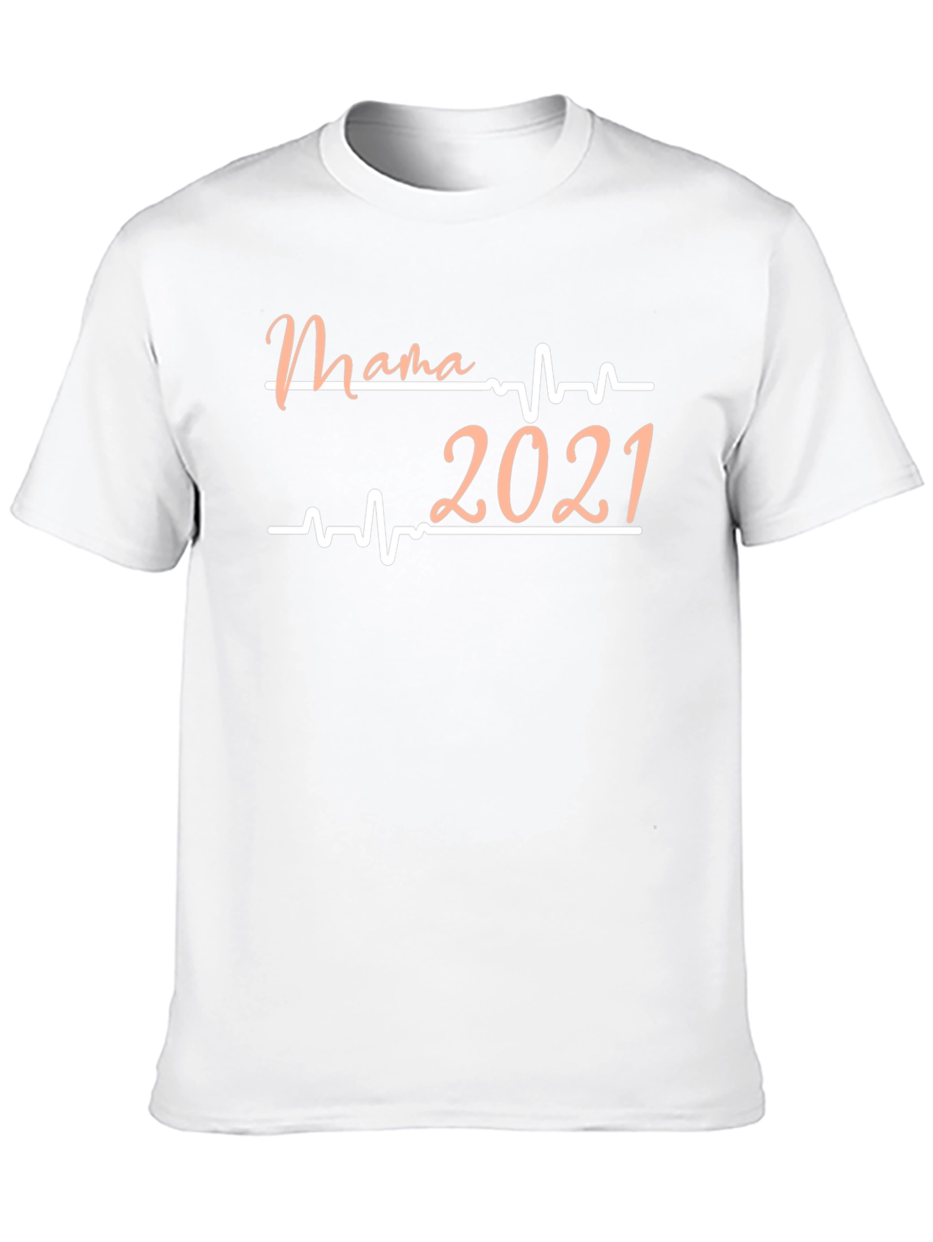 Camiseta Negra Mama 2021 con Diseño de Latido
