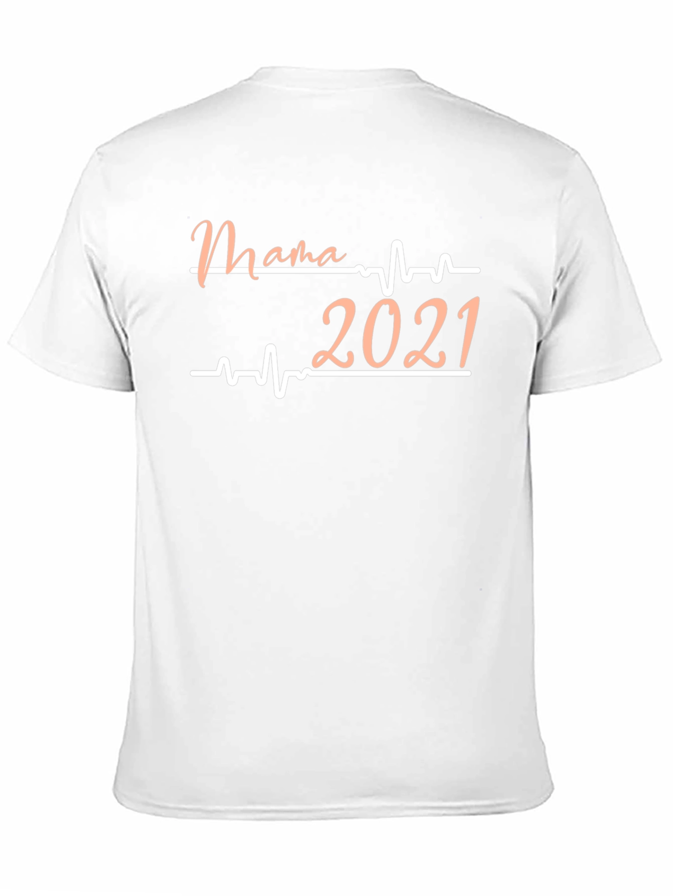 Camiseta Negra Mama 2021 con Diseño de Latido