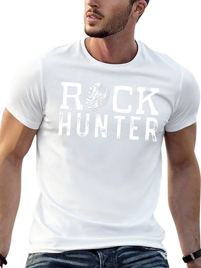 Camiseta Negra Rock Hunter para Amantes de la Geología
