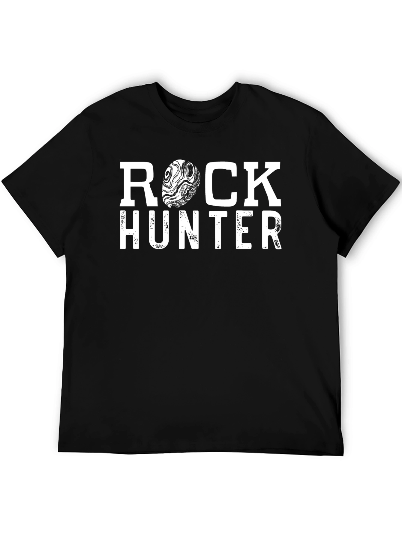 Camiseta Negra Rock Hunter para Amantes de la Geología