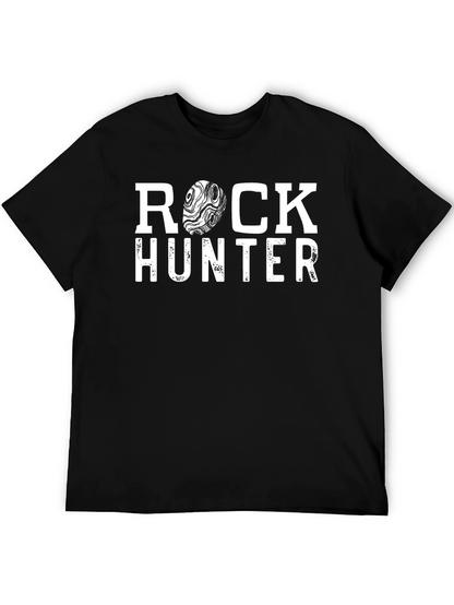 Camiseta Negra Rock Hunter para Amantes de la Geología