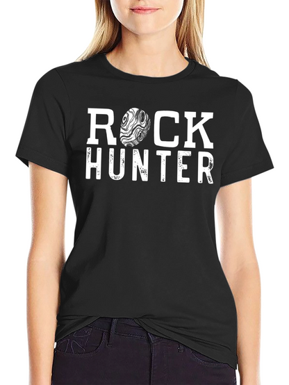 Camiseta Negra Rock Hunter para Amantes de la Geología