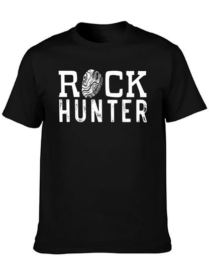 Camiseta Negra Rock Hunter para Amantes de la Geología