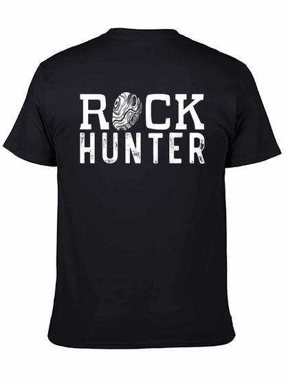 Camiseta Negra Rock Hunter para Amantes de la Geología