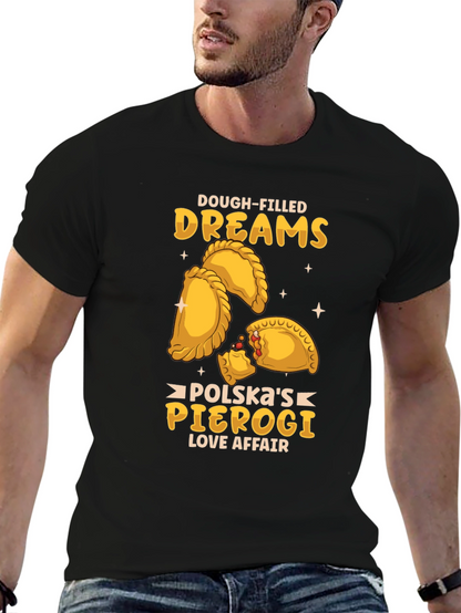 Camiseta Negra Sueños de Pierogi Polacos