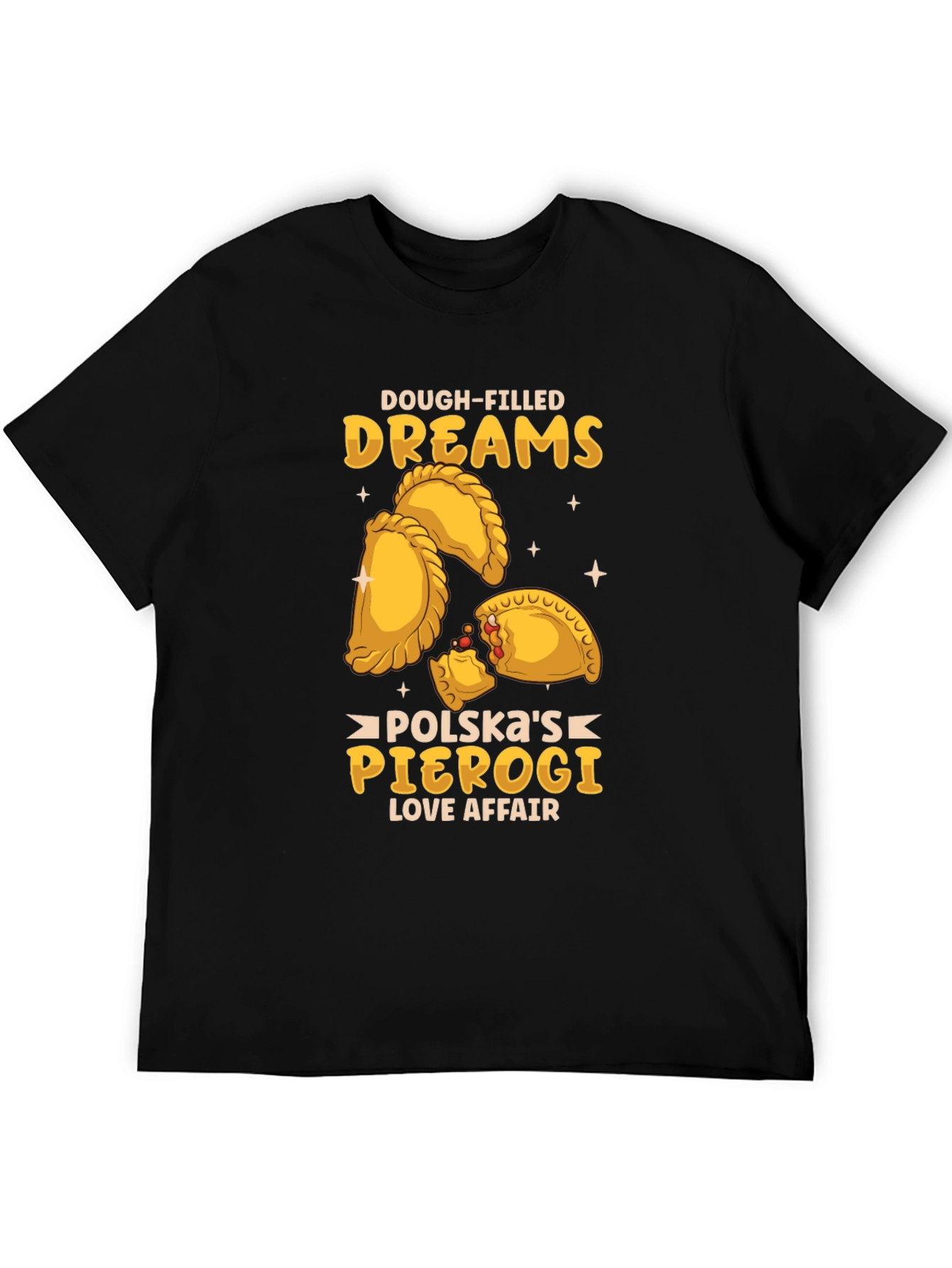 Camiseta Negra Sueños de Pierogi Polacos